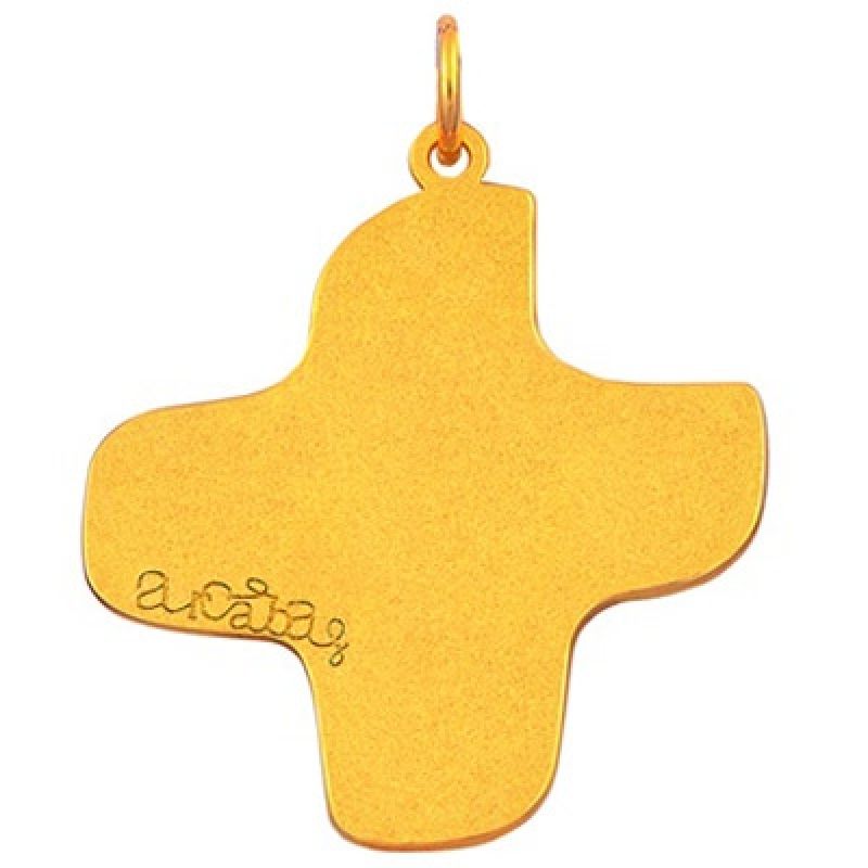 Bijou croix et anneau (or jaune 18 carats) Maison La Couronne