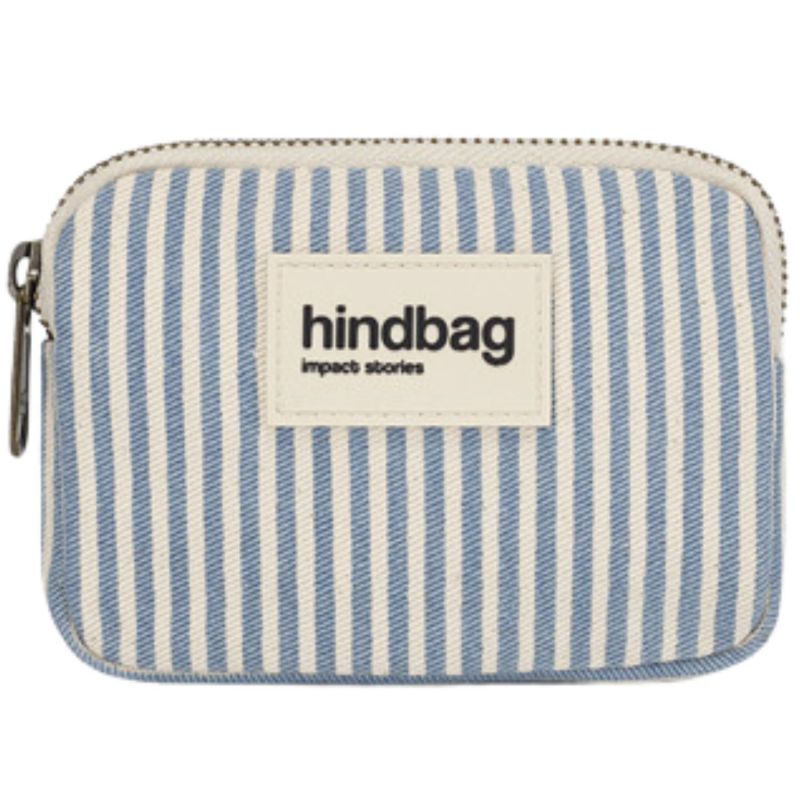 Porte-monnaie Lili Rayures Fines Bleu Hindbag Produit 1