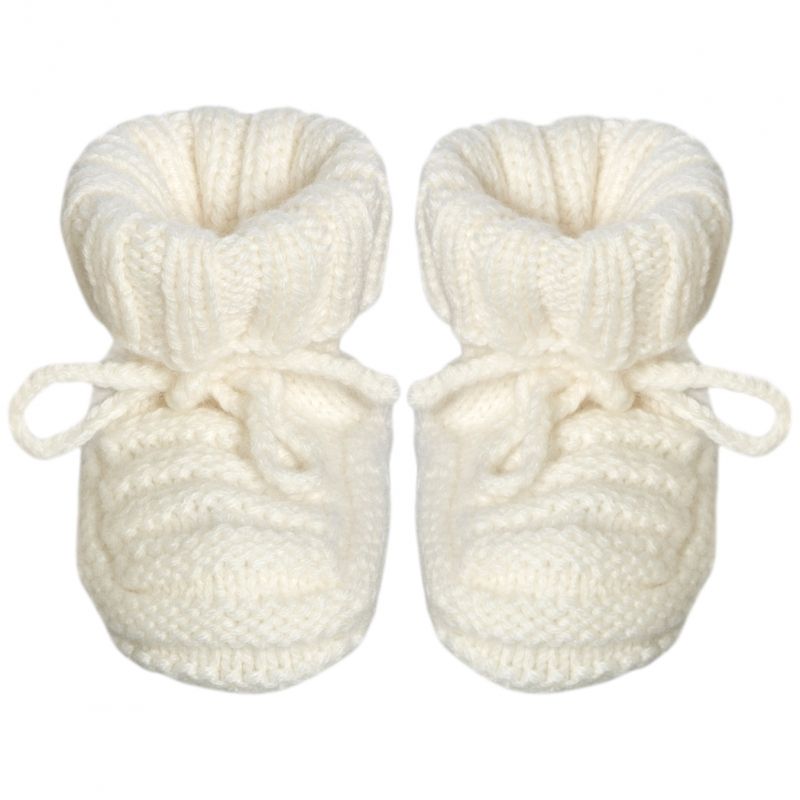 Chaussons naissance Cachemire ivoire (0-3 mois) Red Castle