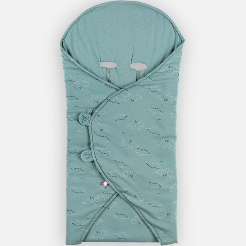 Couverture nomade en jersey bio Mix & Match bleu Noukie's