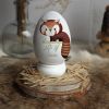Oeuf en porcelaine Panda roux (personnalisable)  par Gaëlle Duval