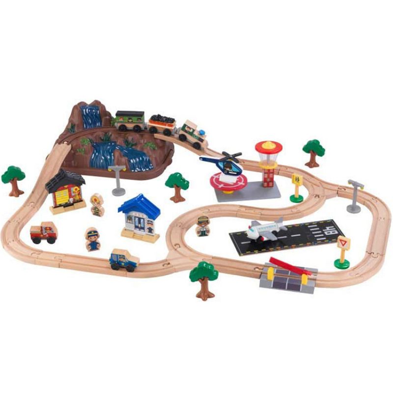 Circuit de train à assembler Bucket Top Mountain (61 pièces) KidKraft