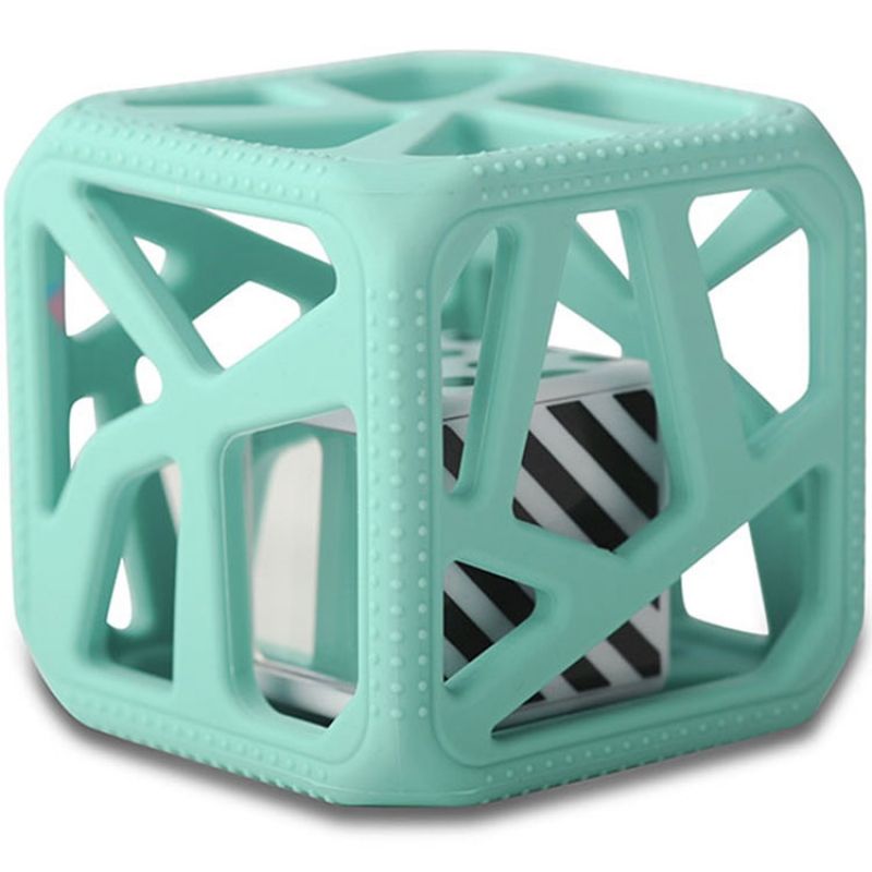 Hochet cube de dentition vert mint Malarkey Kids