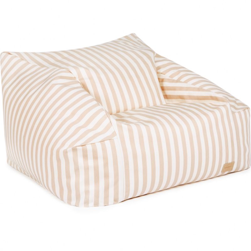 Fauteuil enfant Chelsea Taupe Stripes Natural (72 x 75 cm) Nobodinoz