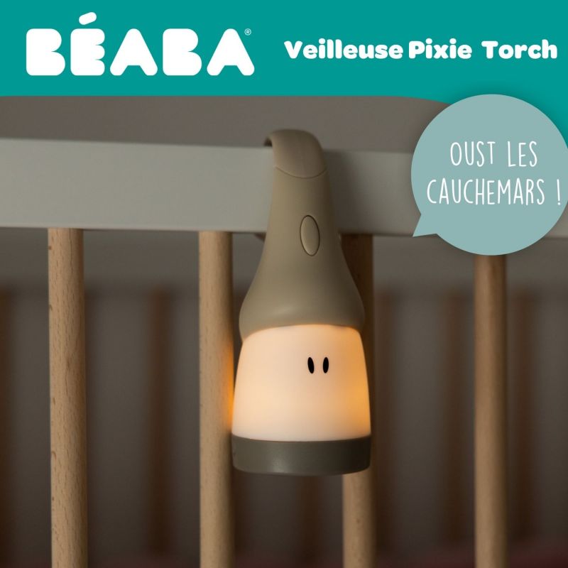 Veilleuse évolutive 2 en 1 Pixie Torch argile Béaba Ambiance 6