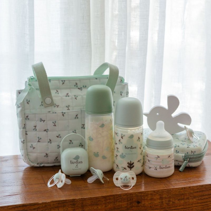 Biberon tétine SXPro M Birdies Vert (270Ml) Suavinex Ambiance 5