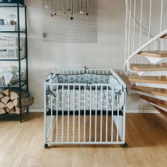 Drap housse pour matelas Moritz Grey (89 x 85 cm)