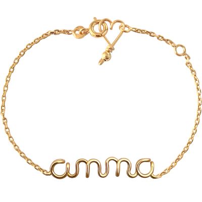 bracelet chaîne prénom goldfilled jaune (personnalisable)