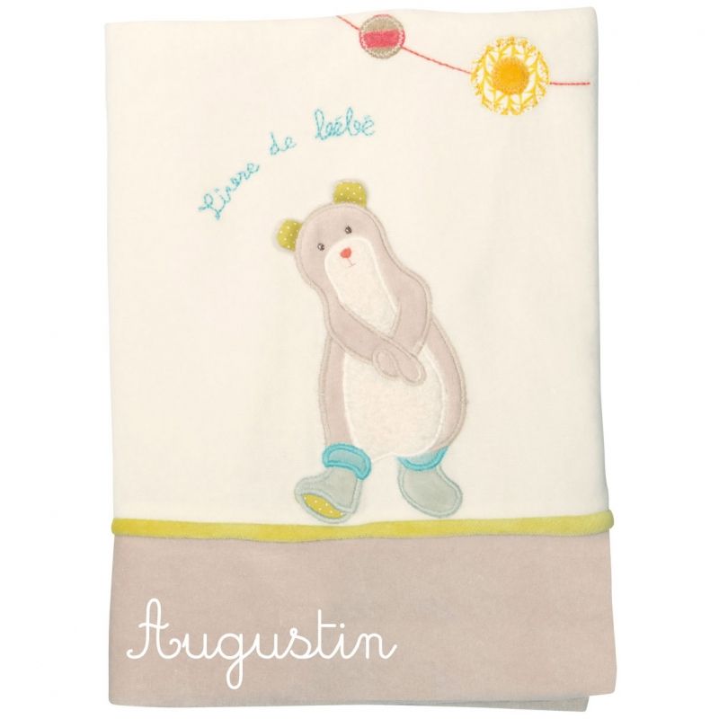 Livre de naissance Biscotte et Pompon personnalisable Moulin Roty