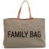 Sac à langer à anses Family bag toile kaki - Childhome