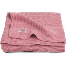 Couverture bébé en coton Basic knit rose (75 x 100 cm)  par Jollein