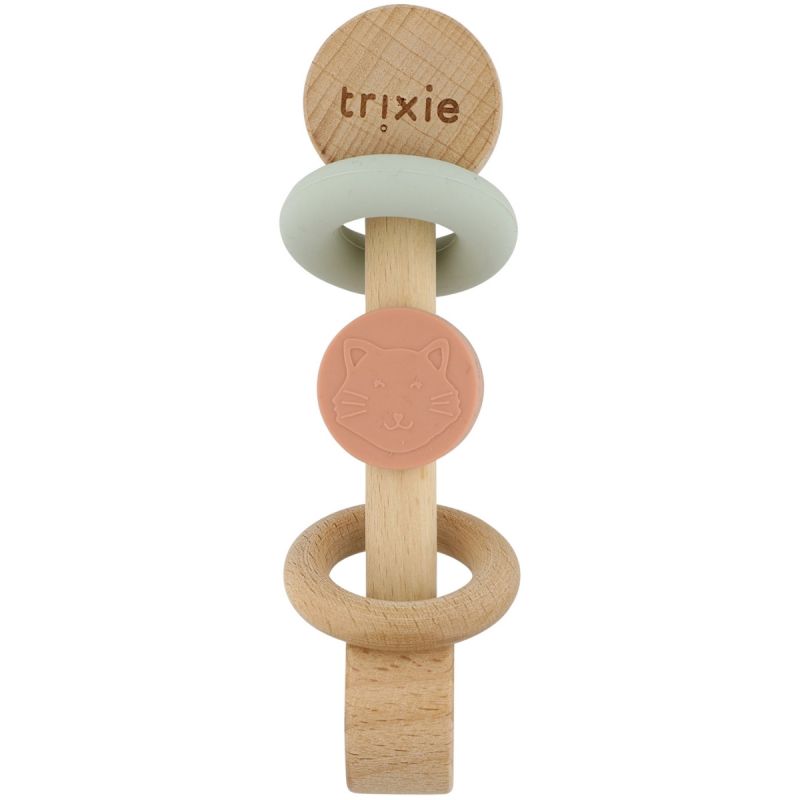 Hochet en silicone et bois Mrs. Cat Trixie
