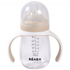 Biberon d'apprentissage 2 en 1 Argile (210 ml) - Béaba