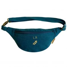 Sac banane bleu pétrole (personnalisable) - Les Griottes