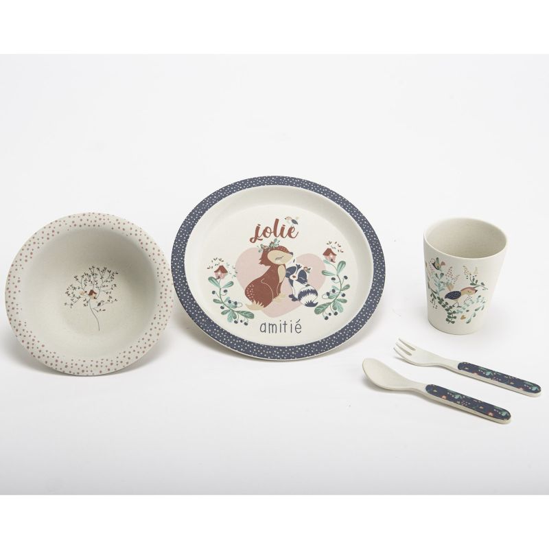 Coffret repas en bambou Lili (5 pièces) Amadeus Les Petits