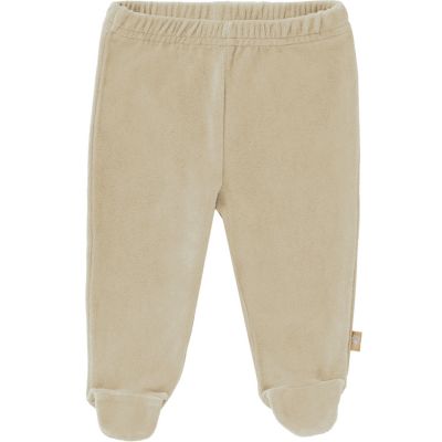 pantalon de pyjama en velours bio sandshell (3-6 mois : 60 à 67 cm)