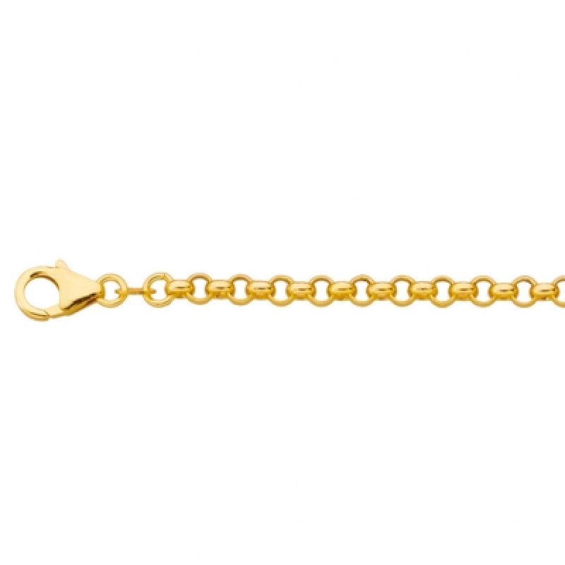 Bracelet maille jaseron (or jaune 375°) Berceau magique bijoux