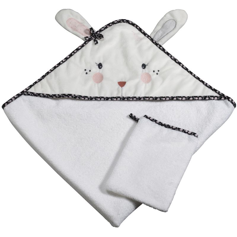 Cape de bain et gant Miss Fleur de Lune (75 x 75 cm) Sauthon