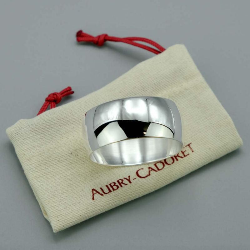 Rond de serviette Tonneau personnalisable (métal argenté) Aubry-Cadoret Ambiance 4