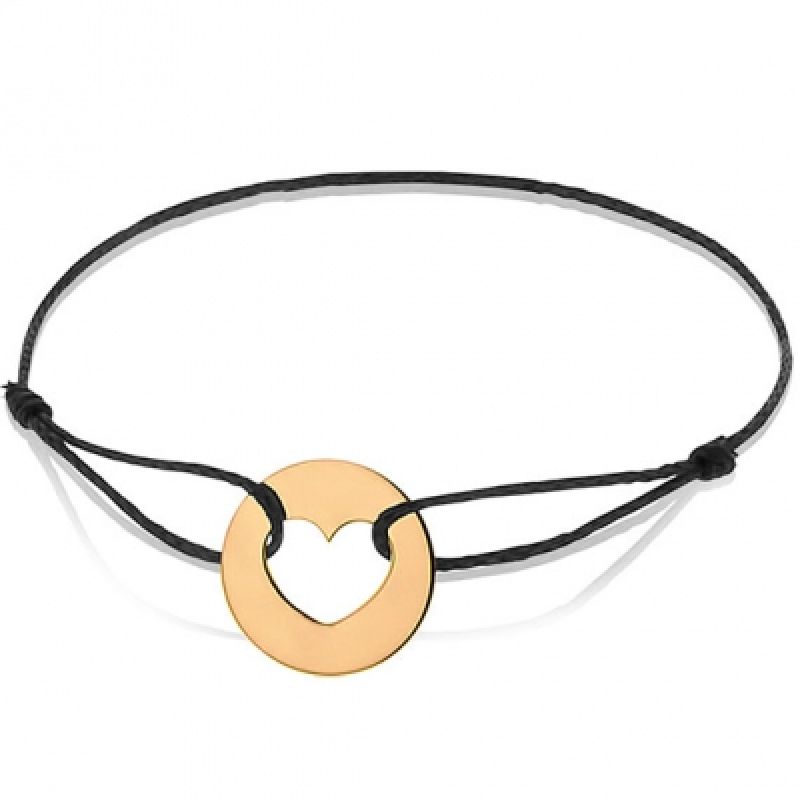 Bracelet cordon enfant Coeur (or rose 750°)  Maison Augis
