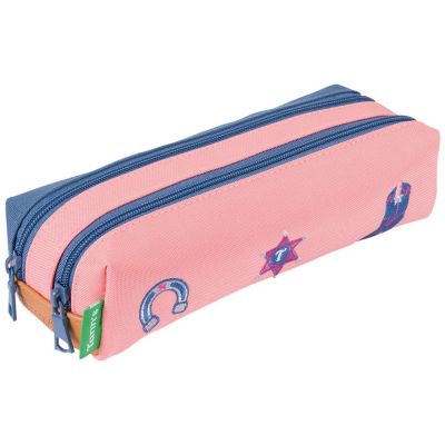 Trousse double compartiment Les Fantaisies Jane Corail et Bleu