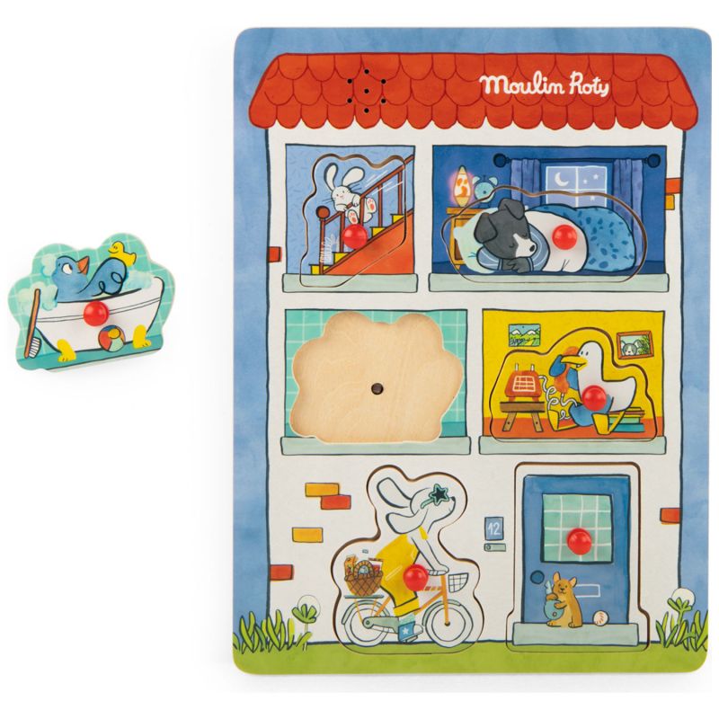 Puzzle sonore Puce & Pilou Moulin Roty Produit 3