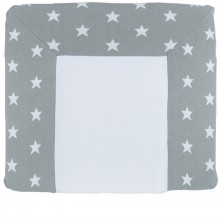 Housse de matelas à langer XL Star gris et blanc (75 x 85 cm)  par Baby's Only