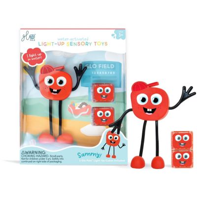 Personnage Sammy rouge et 2 cubes lumineux - Reconditionné  par Glo Pals