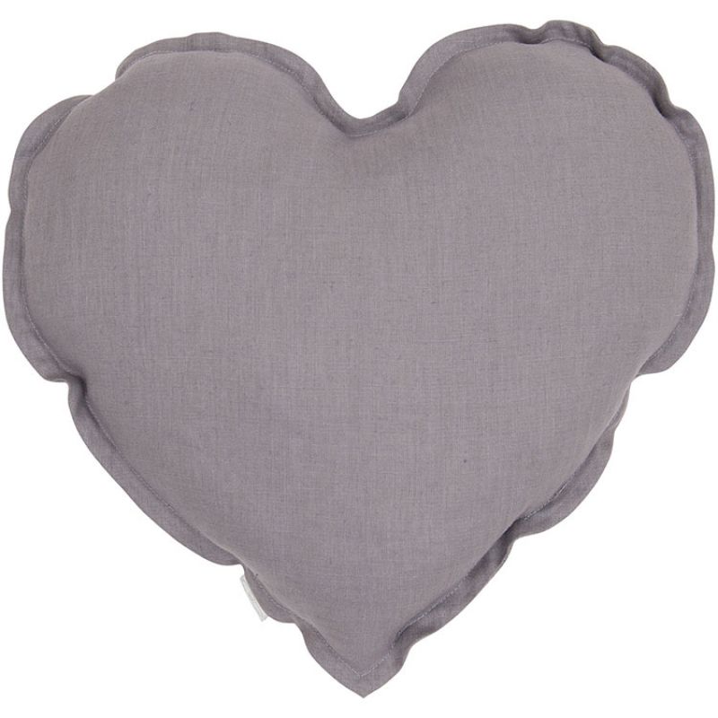 Coussin coeur gris requin (40 cm) Cotton&Sweets