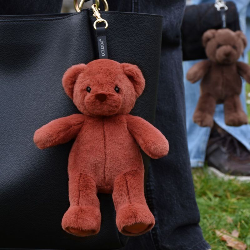 Porte-clé Ours peluche ours marron glacé (20 cm) Doudou et Compagnie Ambiance 2