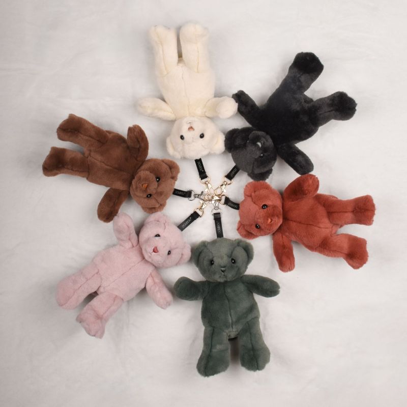 Porte-clé Ours peluche ours marron glacé (20 cm) Doudou et Compagnie Ambiance 4