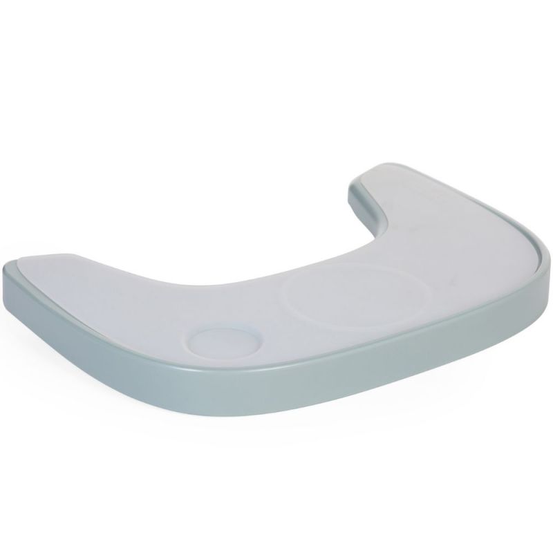 Tablette de repas amovible + protection pour chaise haute Evolu 2 ou Evolu One.80° menthe + napperon Childhome