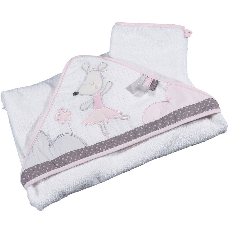 Cape de bain et gant Lilibelle (75 x 75 cm) Sauthon