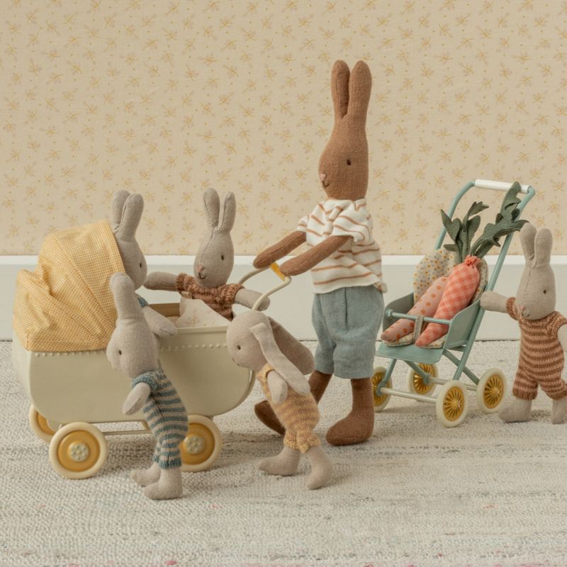 Landau Micro Jaune Lapins Maileg Ambiance 4