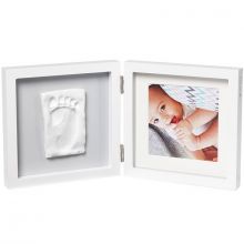 Cadre photo empreinte My Baby Style simple gris  par Baby Art