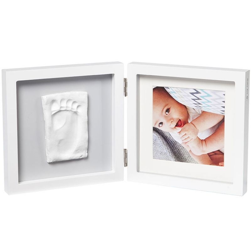 Cadre photo empreinte My Baby Style simple gris Baby Art