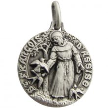 Médaille St François aux oiseaux (argent 925°)  par Martineau