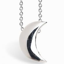 Collier chaîne 40 cm pendentif Full lune 07 mm (argent 925°)  par Coquine