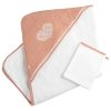 Cape de bain + gant de toilette Petit Cœur - Sauthon