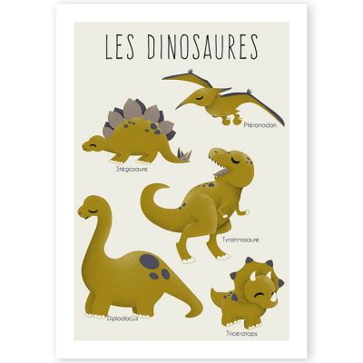 Affiche A3 Les Dinosaures Kanzilue