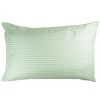 Taie d'oreiller percale de coton Vichy Vert Aqua (40 x 60 cm) Kadolis Produit 1