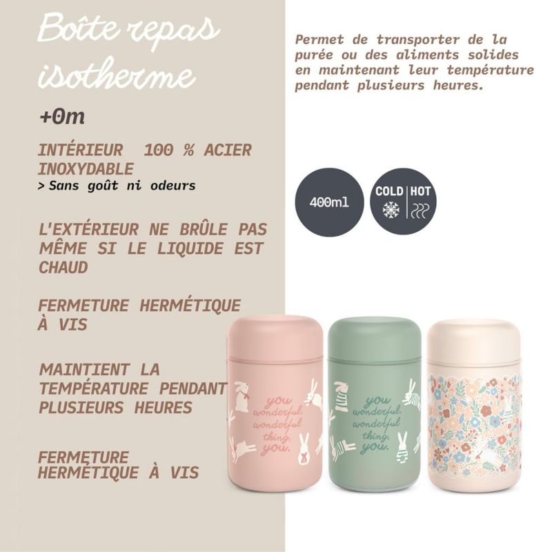Pot isotherme Wonderland lapin rose (350 ml) Suavinex Produit 4