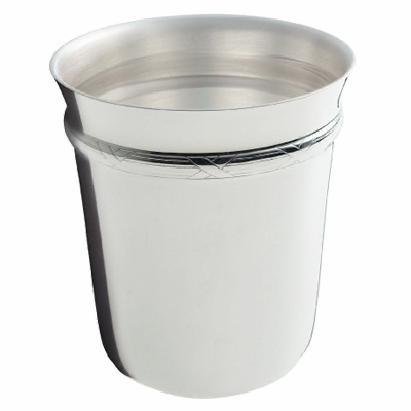 Timbale de baptême Rubans (métal argenté) Ercuis