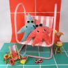Peluche Etoile de mer maman et bébé Les Ptipotos Corail (62 cm) Les Déglingos Ambiance 2
