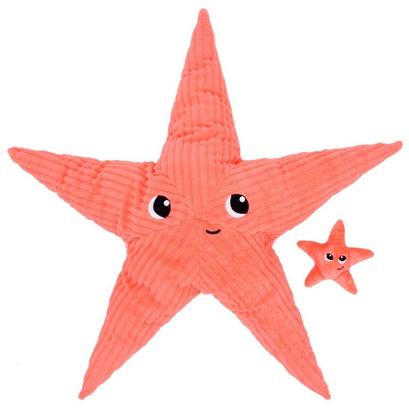 Peluche Etoile de mer maman et bébé Les Ptipotos Corail (62 cm) Les Déglingos Produit 1
