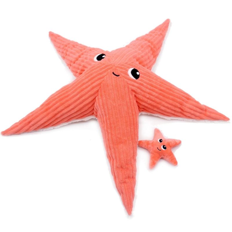 Peluche Etoile de mer maman et bébé Les Ptipotos Corail (62 cm) Les Déglingos Produit 4