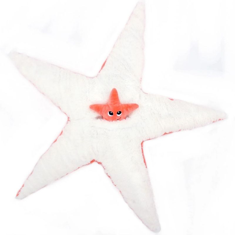 Peluche Etoile de mer maman et bébé Les Ptipotos Corail (62 cm) Les Déglingos Produit 5
