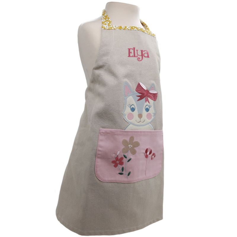 Tablier Tchikis 3 Chat personnalisable (2-6 ans) L'oiseau bateau Produit 3