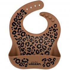 Bavoir en silicone Léopard Marron - Atelier Wagram