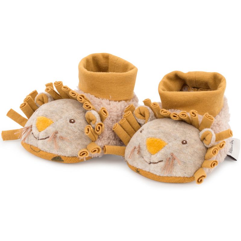 Chaussons bébé lion Sous mon baobab (0-6 mois) Moulin Roty